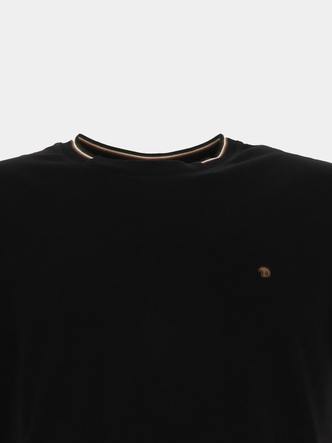 T-shirt uni tutin noir homme - Benson & Cherry