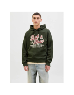 Sweat à capuche jjelogo kaki homme - Jack & Jones