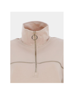 Sweat col camionneur billy beige femme - Happy & So