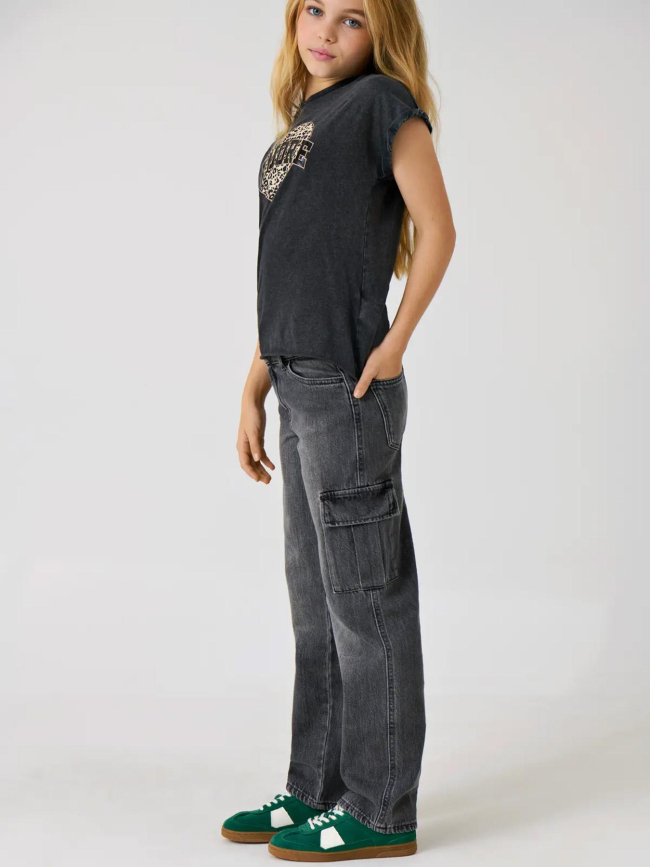Jean cargo large harmony gris fille - Only