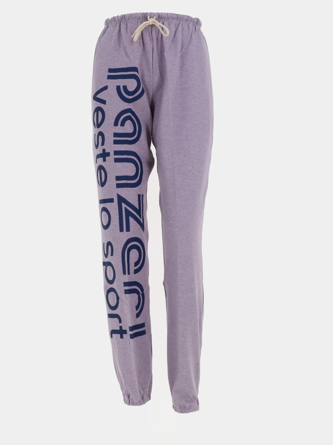 Pantalon jogging uni h violet adulte - Panzeri