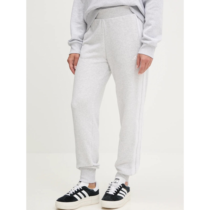 Jogging french terry logo gris chiné femme - Adidas
