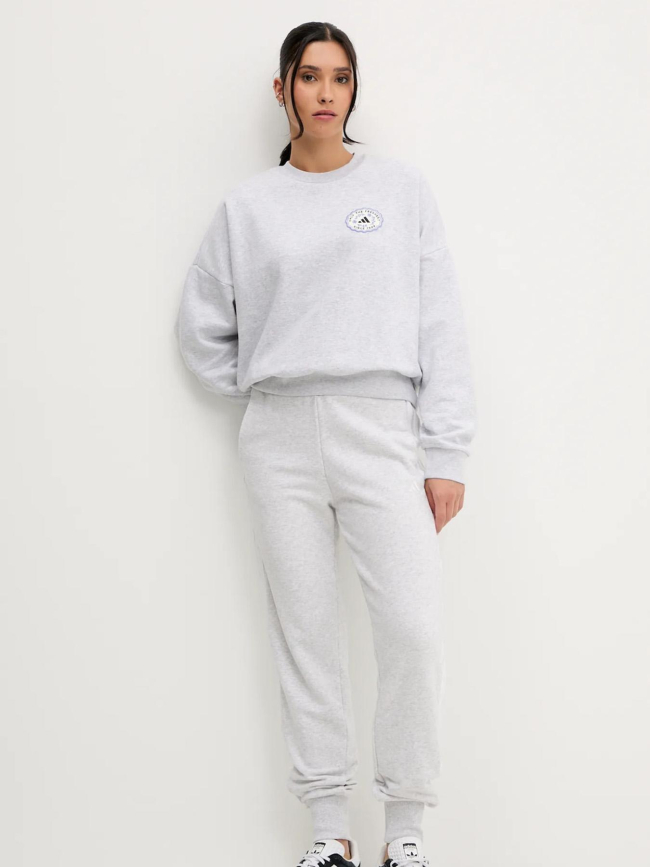 Jogging french terry logo gris chiné femme - Adidas