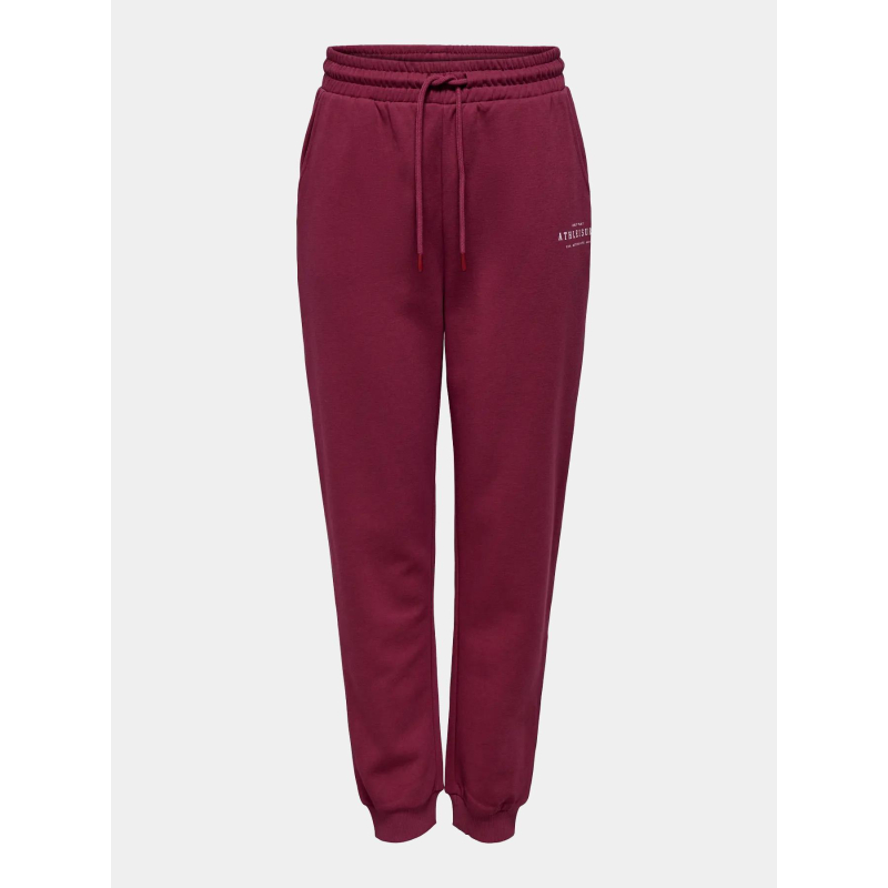 Jogging regular taille haute pica bordeaux femme - Only Play