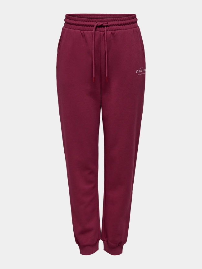 Jogging regular taille haute pica bordeaux femme - Only Play
