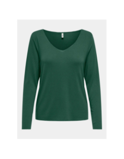 Pull fin uni hanna vert femme - Only