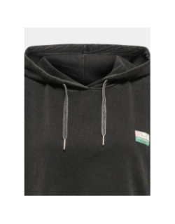 Sweat à capuche crop konny washed noir femme - Only