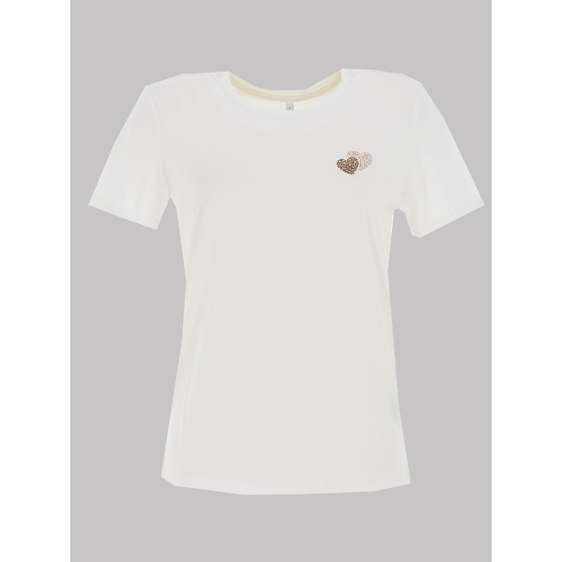 T-shirt cœurs lenna blanc femme - Only