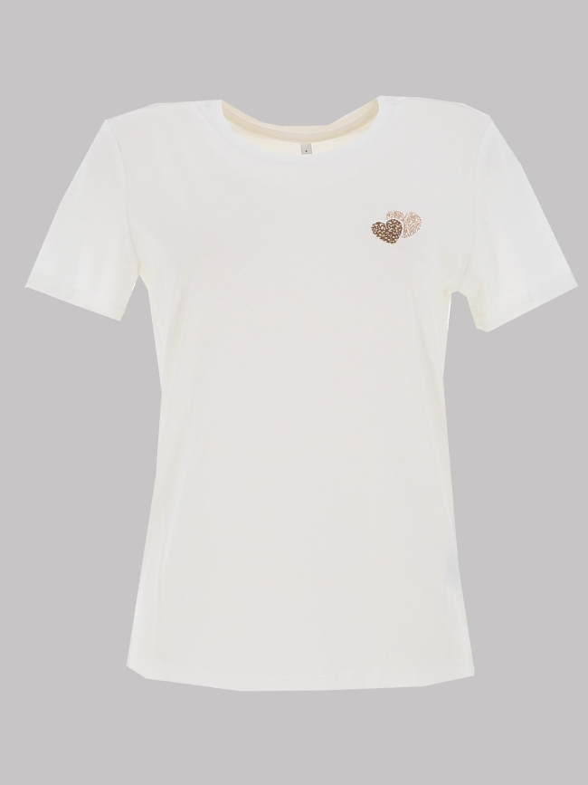 T-shirt cœurs lenna blanc femme - Only