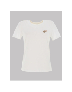 T-shirt cœurs lenna blanc femme - Only