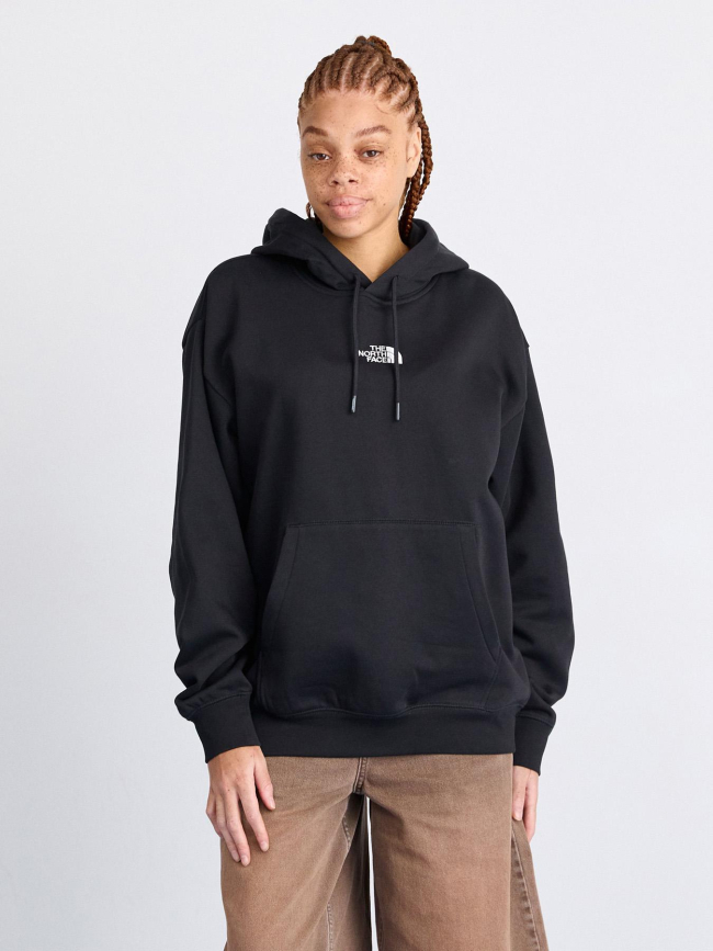 Sweat à capuche essential oversize noir femme - The North Face