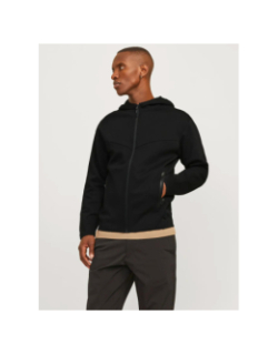 Sweat à capuche zippé jcofusion noir homme - Jack & Jones