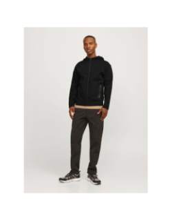 Sweat à capuche zippé jcofusion noir homme - Jack & Jones