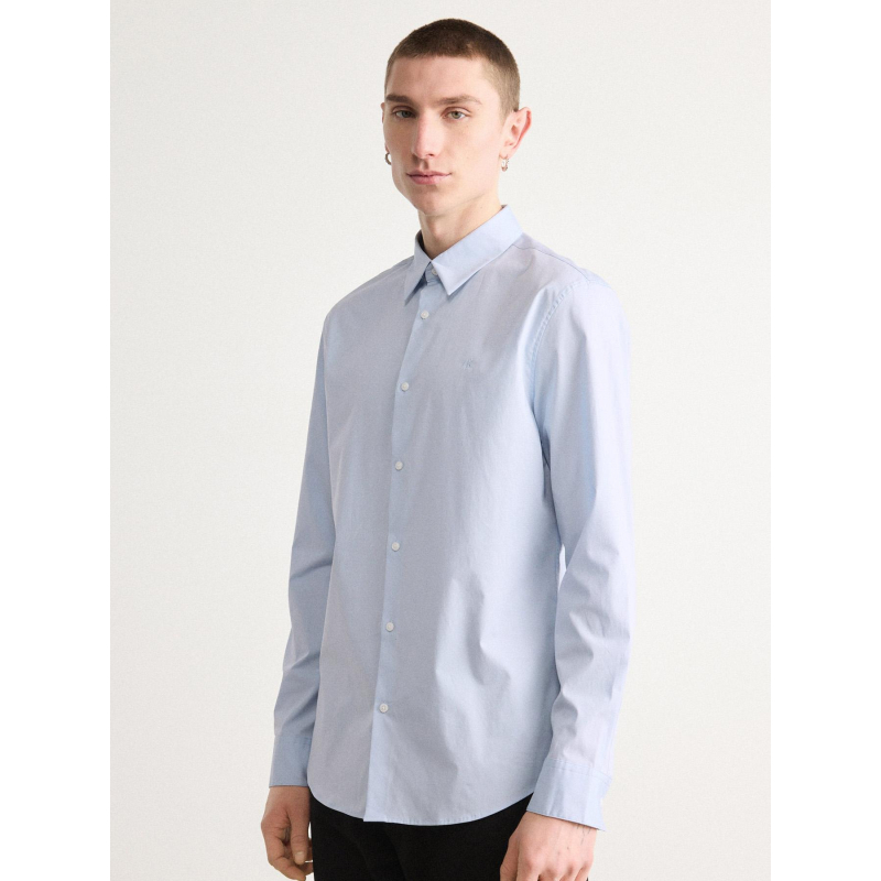 Chemise solid stretch slim bleu clair homme - Calvin Klein