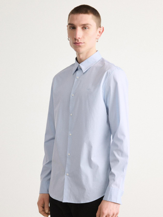 Chemise solid stretch slim bleu clair homme - Calvin Klein