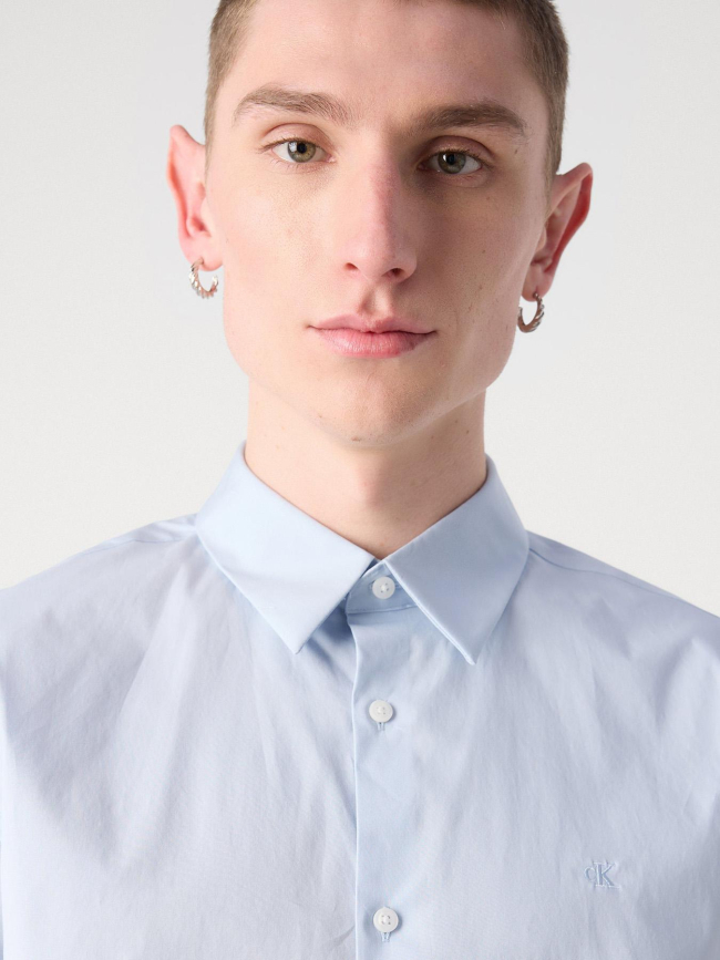 Chemise solid stretch slim bleu clair homme - Calvin Klein