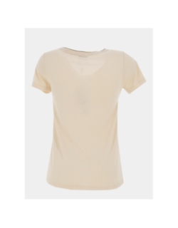 T-shirt col v pailleté dalila beige femme - Jdy