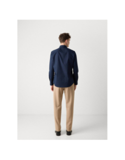 Chemise solid stretch slim bleu marine homme - Calvin Klein