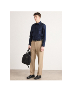 Chemise solid stretch slim bleu marine homme - Calvin Klein