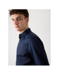 Chemise solid stretch slim bleu marine homme - Calvin Klein