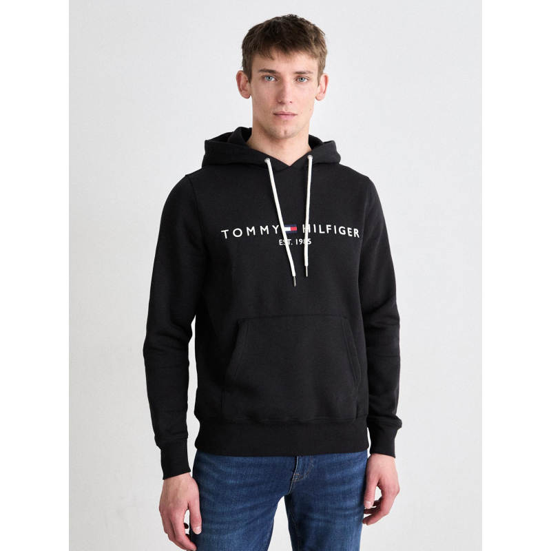 Sweat à capuche core logo noir homme - Tommy Hilfiger