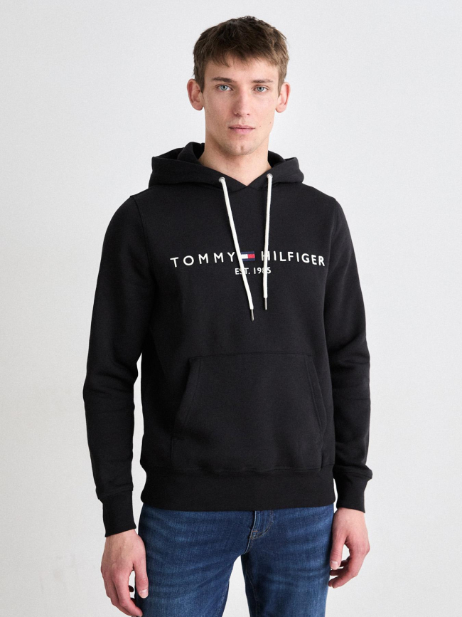 Sweat à capuche core logo noir homme - Tommy Hilfiger