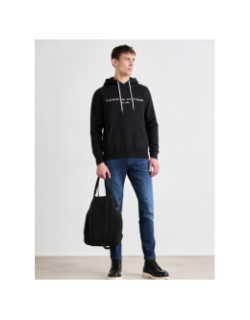 Sweat à capuche core logo noir homme - Tommy Hilfiger