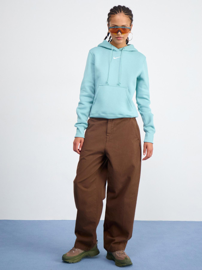 Sweat à capuche nsw phoenix fleece vert d'eau femme - Nike