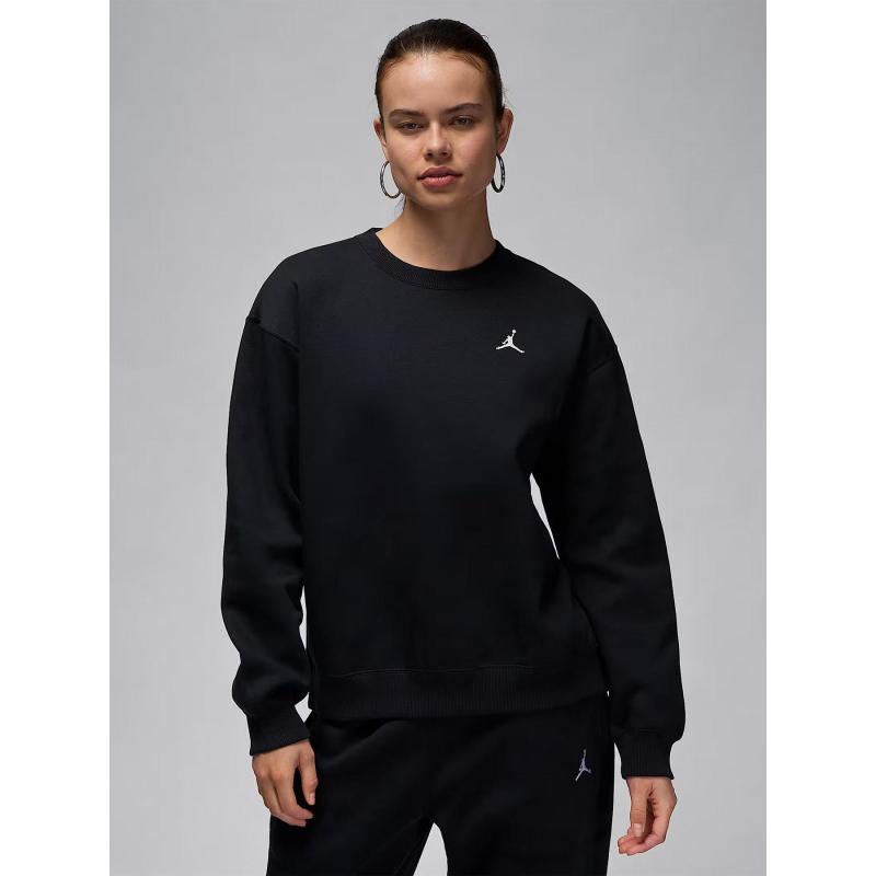 Sweat à col rond brooklyn fleece noir femme - Nike