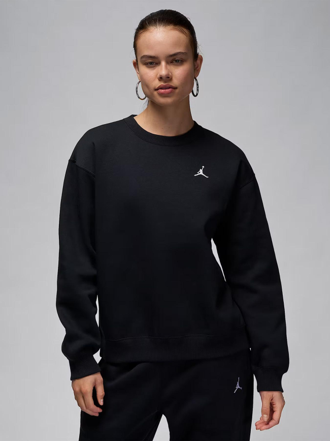 Sweat à col rond brooklyn fleece noir femme - Nike