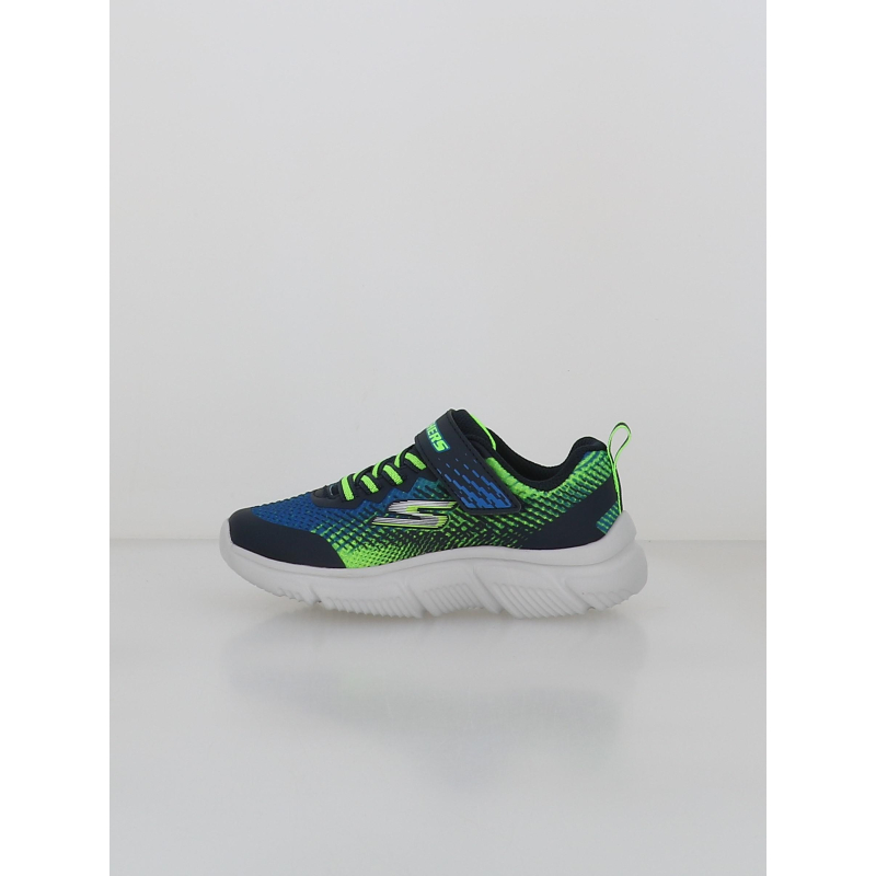 Baskets à scratch go run bleu noir enfant - Skechers