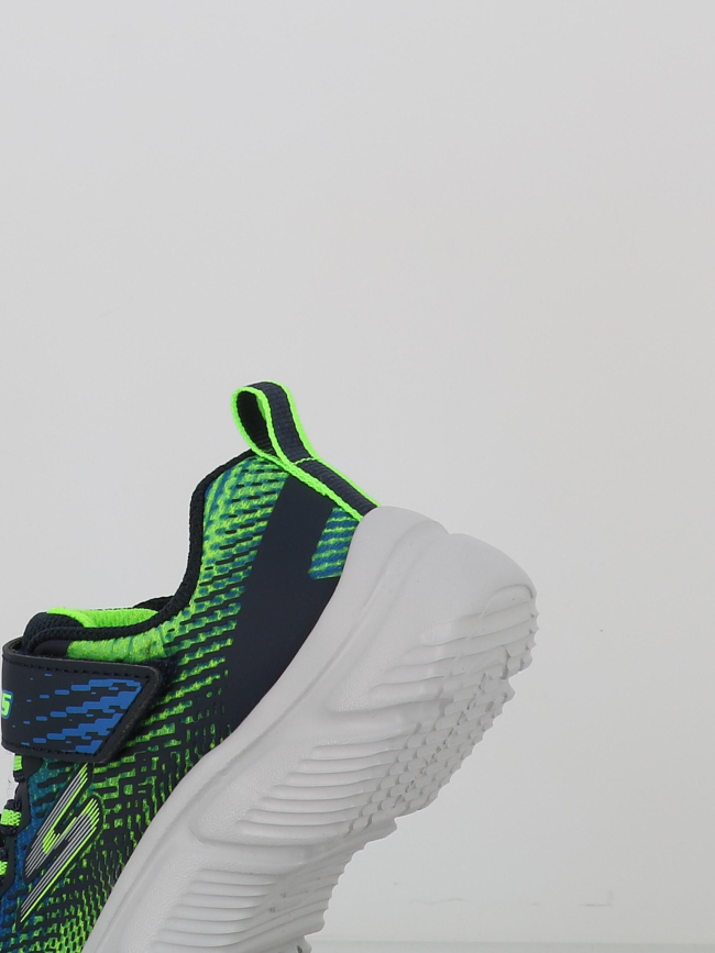 Baskets à scratch go run bleu noir enfant - Skechers