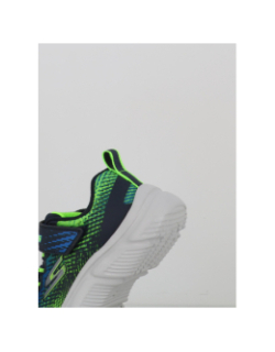 Baskets à scratch go run bleu noir enfant - Skechers