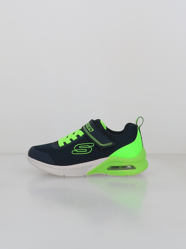 Baskets à scratch microspec max bleu marine enfant - Skechers