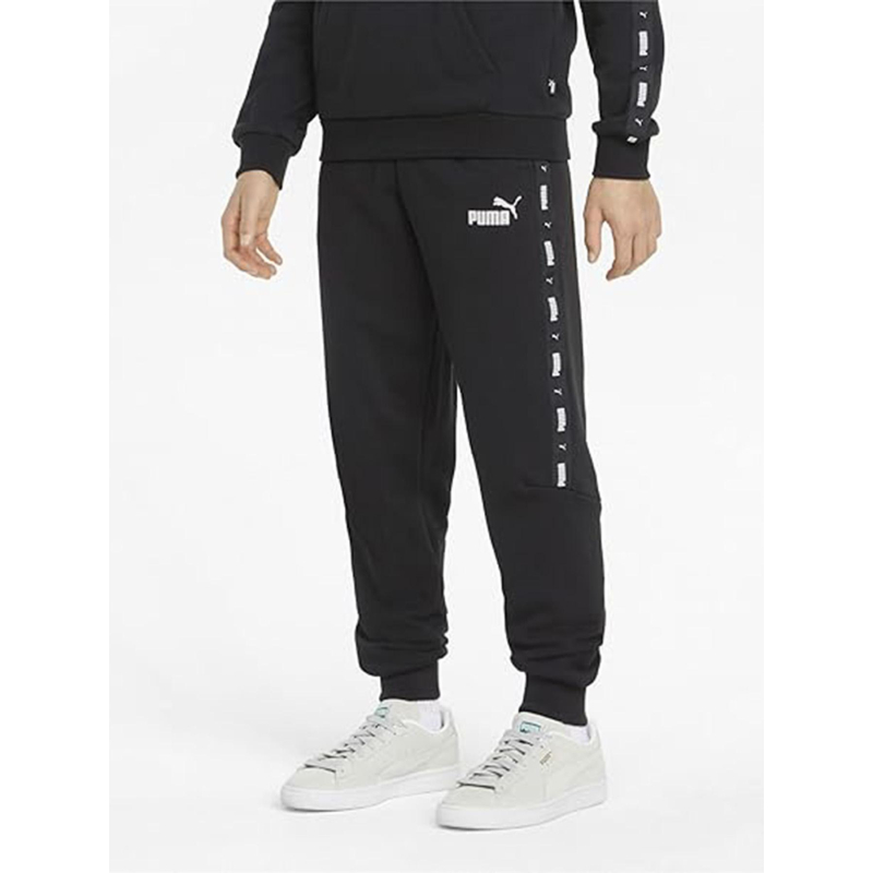 Pantalon jogging essential tape noir enfant - Puma