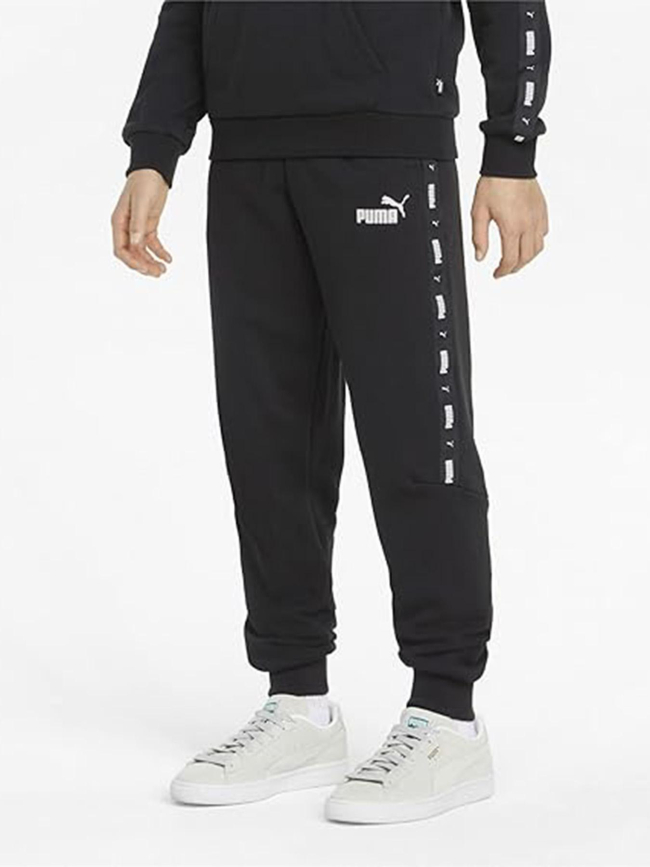 Pantalon jogging essential tape noir enfant - Puma