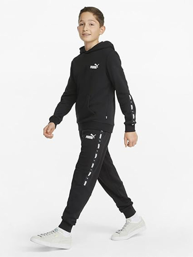 Pantalon jogging essential tape noir enfant - Puma