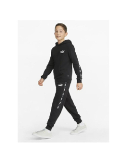 Pantalon jogging essential tape noir enfant - Puma