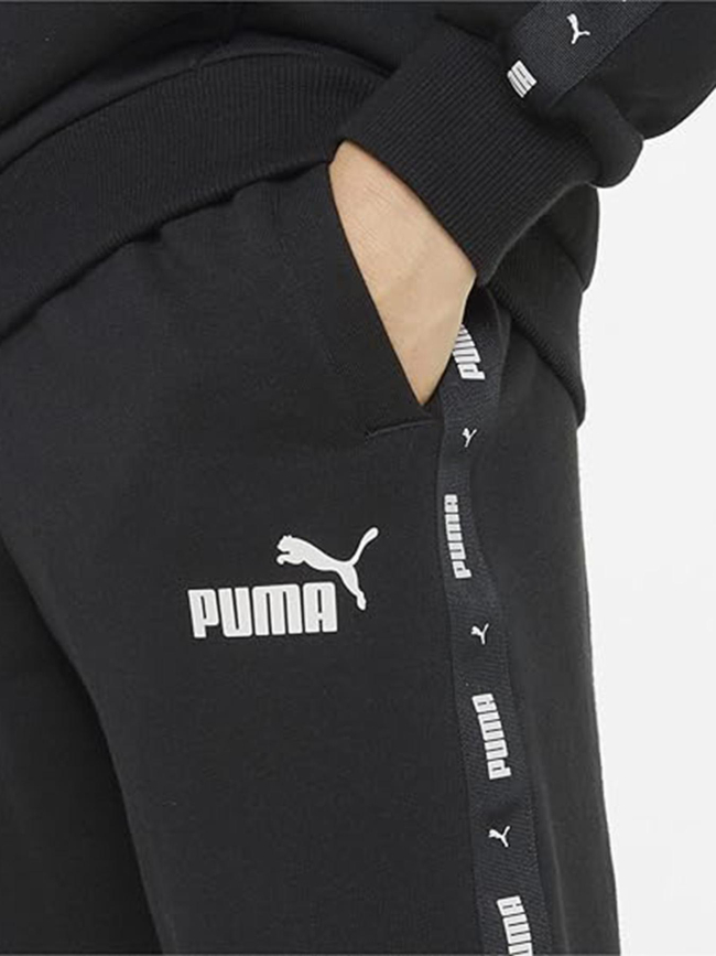 Pantalon jogging essential tape noir enfant - Puma