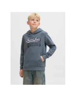 Sweat à capuche logo aw25 gris garçon - Jack & Jones