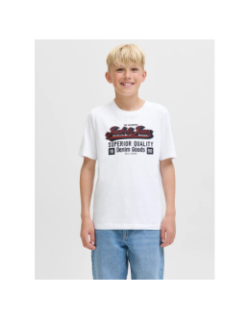 T-shirt à manches courtes jjelogo blanc garçon - Jack & Jones