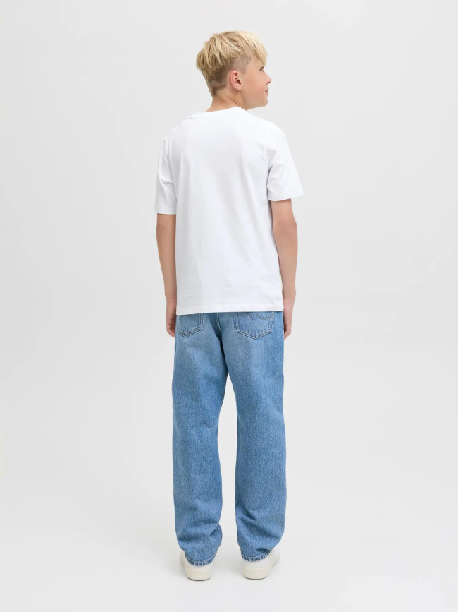 T-shirt à manches courtes jjelogo blanc garçon - Jack & Jones