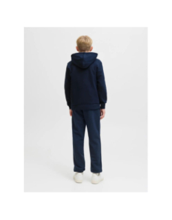 Sweat à capuche logo aw25 bleu marine garçon - Jack & Jones