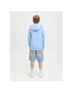 Sweat à capuche logo aw25 bleu garçon - Jack & Jones