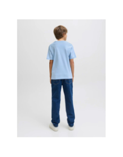 T-shirt à manches courtes jjelogo bleu garçon - Jack & Jones