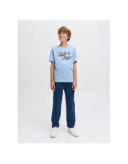 T-shirt à manches courtes jjelogo bleu garçon - Jack & Jones