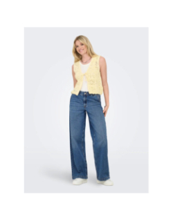 Pantalon large comet bleu femme - Only
