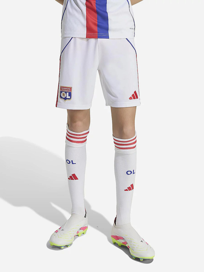 Short de football olympique lyonnais domicile 25/26 blanc enfant - Adidas