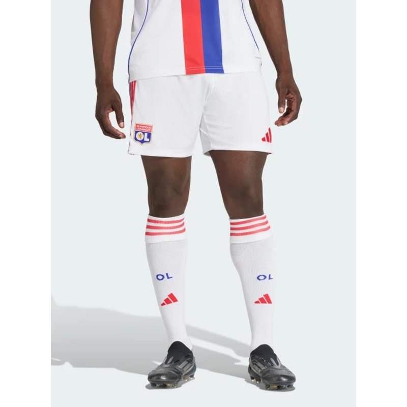 Short de football olympique lyonnais domicile 25/26 blanc homme - Olympique Lyonnais