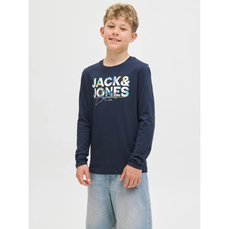 T-shirt à manches courtes jjgeplas bleu marine garçon - Jack & Jones